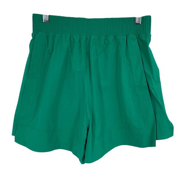 Lululemon Stretch Woven Relaxed Fit HR Shorts Small Green - Picture 2 of 8